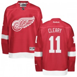 Adult Authentic Detroit Red Wings Daniel Cleary Red Home Official Reebok Jersey