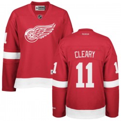 Women's Premier Detroit Red Wings Daniel Cleary Red Home Official Reebok Jersey