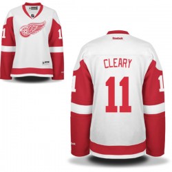 Women's Premier Detroit Red Wings Daniel Cleary White Away Official Reebok Jersey