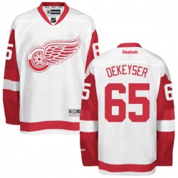 Adult Authentic Detroit Red Wings Danny DeKeyser White Danny Dekeyser Away Official Reebok Jersey