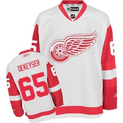 Adult Authentic Detroit Red Wings Danny DeKeyser White Away Official Reebok Jersey