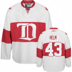 Adult Authentic Detroit Red Wings Darren Helm White Third Winter Classic Official Reebok Jersey