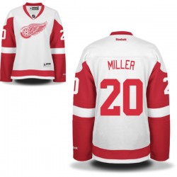 Women's Authentic Detroit Red Wings Drew Miller White Away Official Reebok Jersey