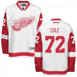 Adult Authentic Detroit Red Wings Erik Cole White Away Official Reebok Jersey