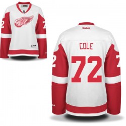 Women's Authentic Detroit Red Wings Erik Cole White Away Official Reebok Jersey