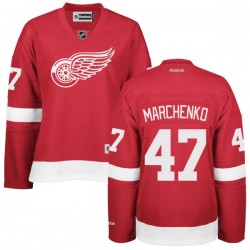 Women's Authentic Detroit Red Wings Alexey Marchenko Red Home Official Reebok Jersey