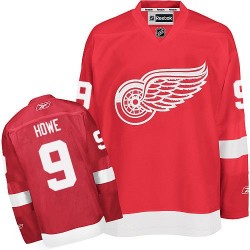 Adult Authentic Detroit Red Wings Gordie Howe Red Home Official Reebok Jersey