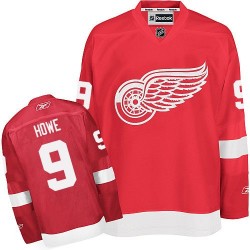 Adult Premier Detroit Red Wings Gordie Howe Red Home Official Reebok Jersey