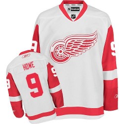 Adult Authentic Detroit Red Wings Gordie Howe White Away Official Reebok Jersey