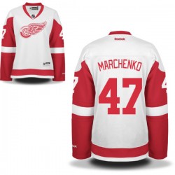 Women's Authentic Detroit Red Wings Alexey Marchenko White Away Official Reebok Jersey