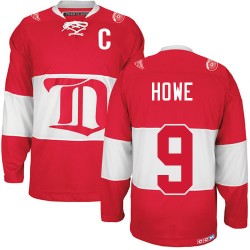 Adult Authentic Detroit Red Wings Gordie Howe Red Winter Classic Throwback Official CCM Jersey