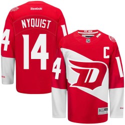 Adult Authentic Detroit Red Wings Gustav Nyquist Red 2016 Stadium Series Official Reebok Jersey