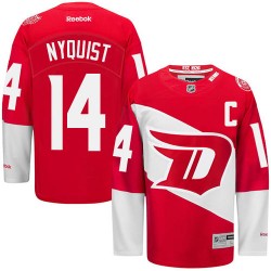 Adult Premier Detroit Red Wings Gustav Nyquist Red 2016 Stadium Series Official Reebok Jersey