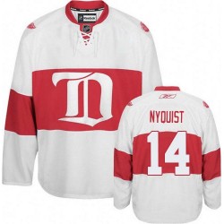 Adult Premier Detroit Red Wings Gustav Nyquist White Third Winter Classic Official Reebok Jersey