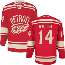 Adult Premier Detroit Red Wings Gustav Nyquist Red 2014 Winter Classic Official Reebok Jersey