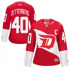 Women's Authentic Detroit Red Wings Henrik Zetterberg Red 2016 Stadium Series Official Reebok Jersey