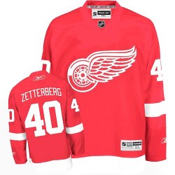 Adult Authentic Detroit Red Wings Henrik Zetterberg Red Home Official Reebok Jersey