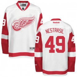 Adult Authentic Detroit Red Wings Andrej Nestrasil White Away Official Reebok Jersey