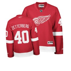 Women's Authentic Detroit Red Wings Henrik Zetterberg Red Home Official Reebok Jersey