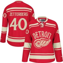 Women's Authentic Detroit Red Wings Henrik Zetterberg Red 2014 Winter Classic Official Reebok Jersey