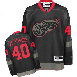 Adult Authentic Detroit Red Wings Henrik Zetterberg Black Ice Official Reebok Jersey