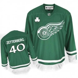 Youth Authentic Detroit Red Wings Henrik Zetterberg Green St Patty's Day Official Reebok Jersey