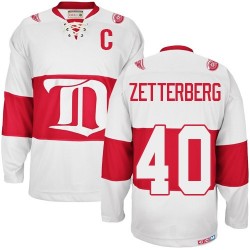 Adult Premier Detroit Red Wings Henrik Zetterberg White Winter Classic Throwback Official CCM Jersey