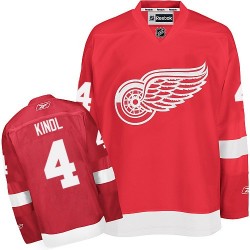 Adult Authentic Detroit Red Wings Jakub Kindl Red Home Official Reebok Jersey