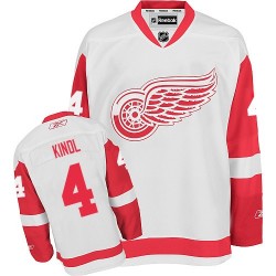 Adult Authentic Detroit Red Wings Jakub Kindl White Away Official Reebok Jersey
