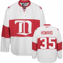 Adult Premier Detroit Red Wings Jimmy Howard White Third Winter Classic Official Reebok Jersey
