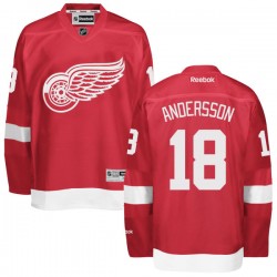 Adult Authentic Detroit Red Wings Joakim Andersson Red Home Official Reebok Jersey