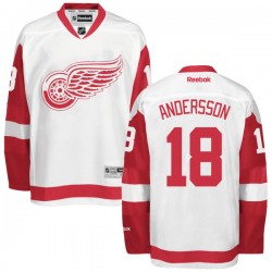 Adult Authentic Detroit Red Wings Joakim Andersson White Away Official Reebok Jersey