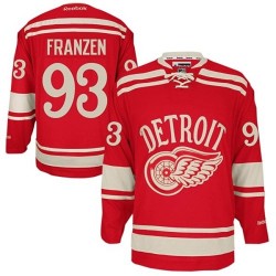 Adult Authentic Detroit Red Wings Johan Franzen Red 2014 Winter Classic Official Reebok Jersey