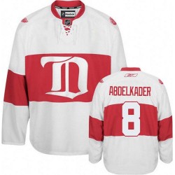 Adult Authentic Detroit Red Wings Justin Abdelkader White Third Winter Classic Official Reebok Jersey