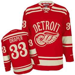 Adult Authentic Detroit Red Wings Kris Draper Red 2014 Winter Classic Official Reebok Jersey