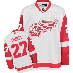 Adult Authentic Detroit Red Wings Kyle Quincey White Away Official Reebok Jersey
