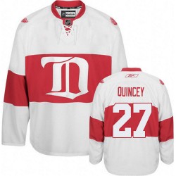 Adult Authentic Detroit Red Wings Kyle Quincey White Third Winter Classic Official Reebok Jersey