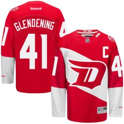 Adult Authentic Detroit Red Wings Luke Glendening Red 2016 Stadium Series Official Reebok Jersey