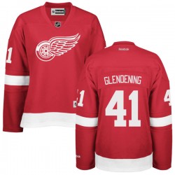 Women's Authentic Detroit Red Wings Luke Glendening Red Home Official Reebok Jersey