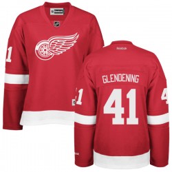 Women's Premier Detroit Red Wings Luke Glendening Red Home Official Reebok Jersey