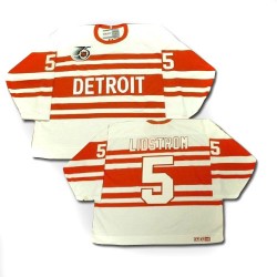 Adult Authentic Detroit Red Wings Nicklas Lidstrom White Throwback Official CCM Jersey