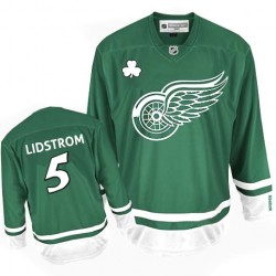 Adult Authentic Detroit Red Wings Nicklas Lidstrom Green St Patty's Day Official Reebok Jersey