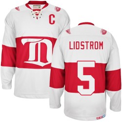 Adult Premier Detroit Red Wings Nicklas Lidstrom White Winter Classic Throwback Official CCM Jersey