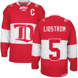 Adult Premier Detroit Red Wings Nicklas Lidstrom Red Winter Classic Throwback Official CCM Jersey