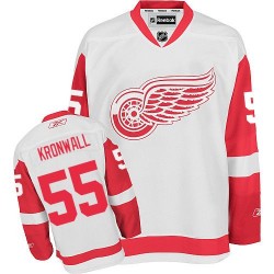 Adult Authentic Detroit Red Wings Niklas Kronwall White Away Official Reebok Jersey