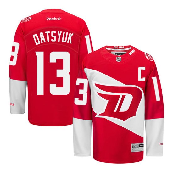 Adult Premier Detroit Red Wings Pavel Datsyuk Red 2016 Stadium Series Official Reebok Jersey