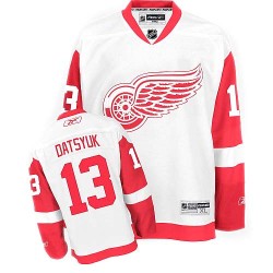 Adult Authentic Detroit Red Wings Pavel Datsyuk White Away Official Reebok Jersey