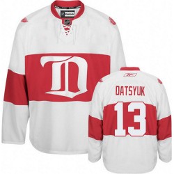 Adult Authentic Detroit Red Wings Pavel Datsyuk White Third Winter Classic Official Reebok Jersey