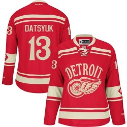Women's Authentic Detroit Red Wings Pavel Datsyuk Red 2014 Winter Classic Official Reebok Jersey
