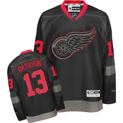 Adult Authentic Detroit Red Wings Pavel Datsyuk Black Ice Official Reebok Jersey